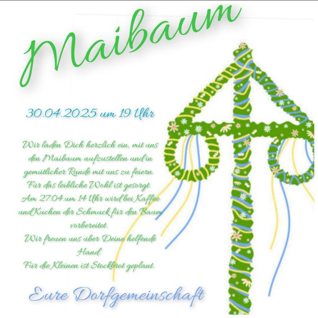 Einladung Maibaumstellen