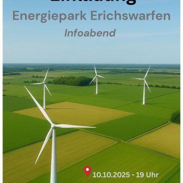 Einladung zum Infoabend „Windpark Erichswarfen“