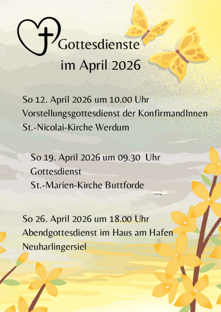 Plakat Gottesdienste April