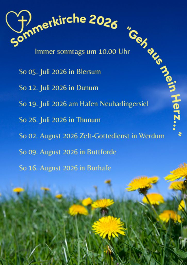 Termine für die Sommerkirche als Plakat