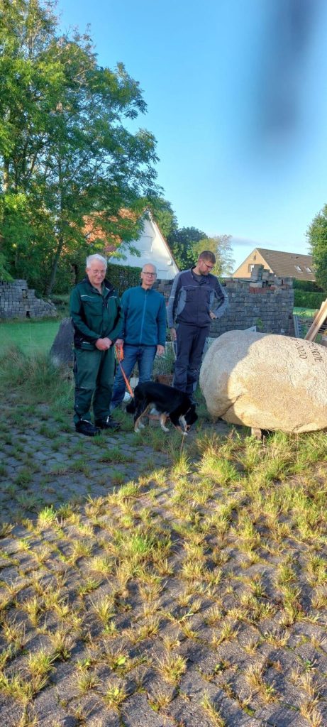Beschriftung des 600-Jahre-Buttforde-Steins